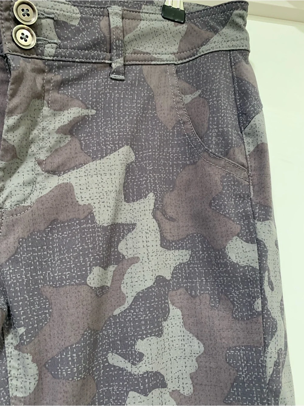 Prana size 12 Camouflage Nylon Blend Straight Leg Pants Hiking